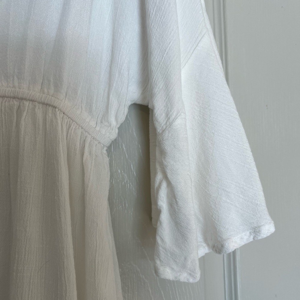 Maurice’s White Front Tie Crochet Trim Kimono Cardigan Xsmall - Picture 5 of 8